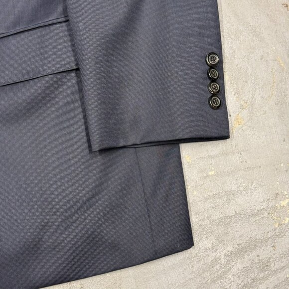 Hugo Boss Suit "James/Sharp" Super 120s Wool 2pc Birdseye Navy Blue 40R 30x29 - Picture 3 of 16